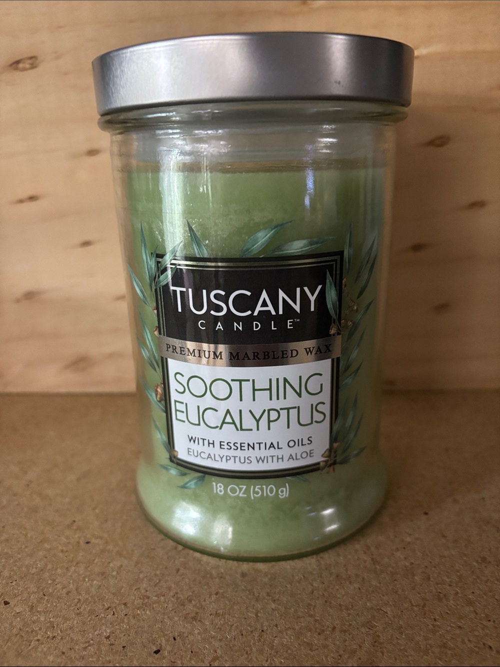 Tuscany Candle Soothing Eucalyptus Jar Candle - Green
